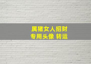 属猪女人招财专用头像 转运